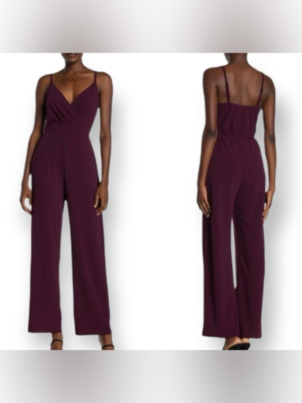 Row A Plum Wide-Leg Jumpsuit